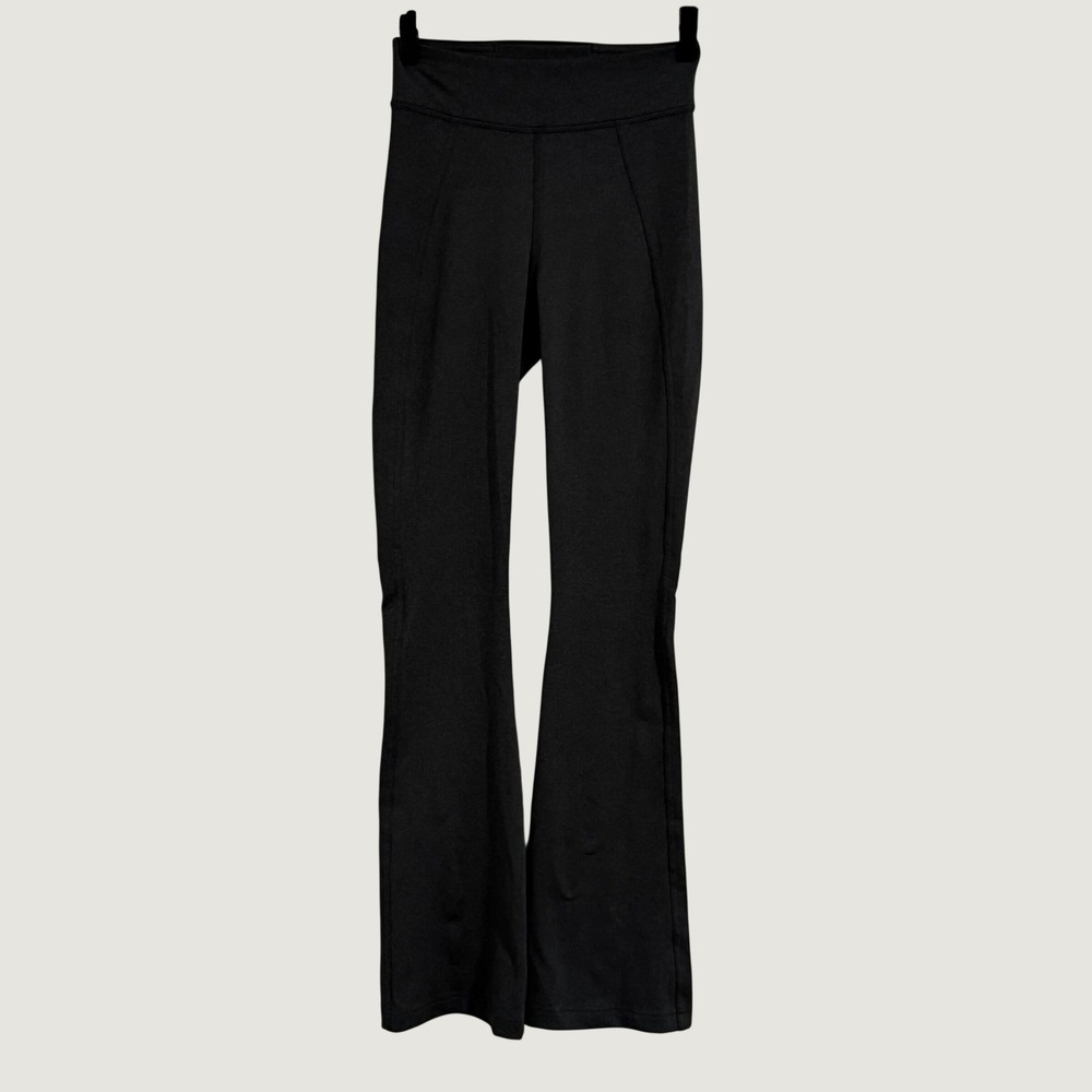 Lululemon Groove Super High Rise Flared Pants Womens 4 Black Nulu Yoga Leggings